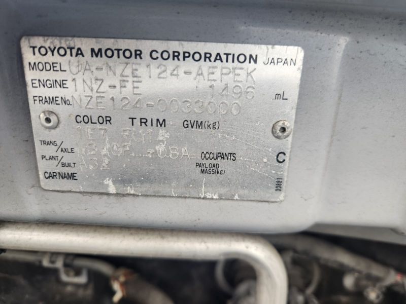  30359  TOYOTA COROLLA  2003  